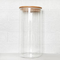 Recibidor de Vidrio para comprar espaguetis y Pasta de 2000ml with Tapa, Juego de 3, Tarro hermético Alto transparent - details 2