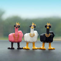 Pequeño Pato Creativo Y Divertido Estatua De Resina Personalizada Con Dedo Middle Para Decoración De Escritorio Hogar Jardín Regalo Figura Animal Estilo Moderno - details 5