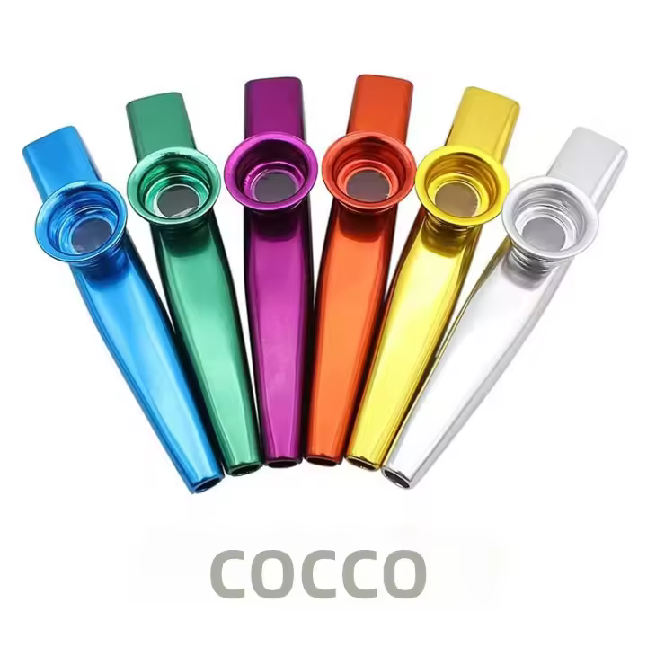 Kazoo De Metal Instrumento Musical Flauta Con Diáfragma Y Boca Para Guitarra Buen Compañero Cultural Y Artístico - 1