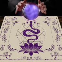 Mantel De Tarot Con Tu Poder En Forma De Serpiente Y Estampado Floral Y Vegetal Para Decoración De Altar Estilo Clásico Material Poliéster/Celulosa - details 10