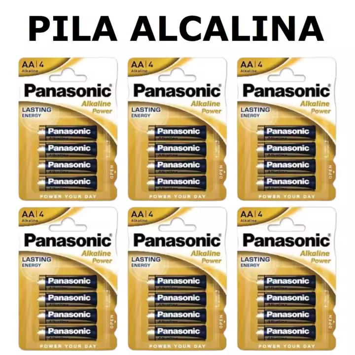 PILA ALCALINA PANASONIC AA 1.5V LR06 ESPECIAL DURACION,CAJA DE 6 PACK DE 4 UNIDADES,24 PILAS,PANASONIC,FESPU - 1