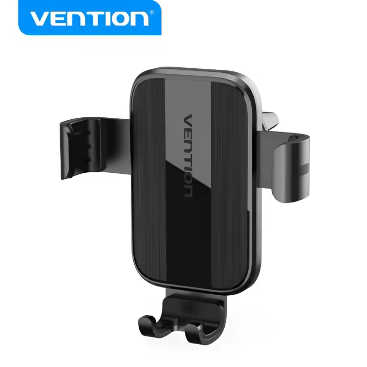 Vention soporte coche con sujecion clip rejilla ventilacion - color negro - 1