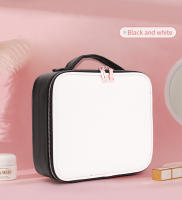 Bolso De Maquillaje De Cuero PU Organizador De Viaje Para Mujeres Con Divisores Ajustables Bolso De Cosméticos Estilo Crocodile Portátil Para Artistas - details 12
