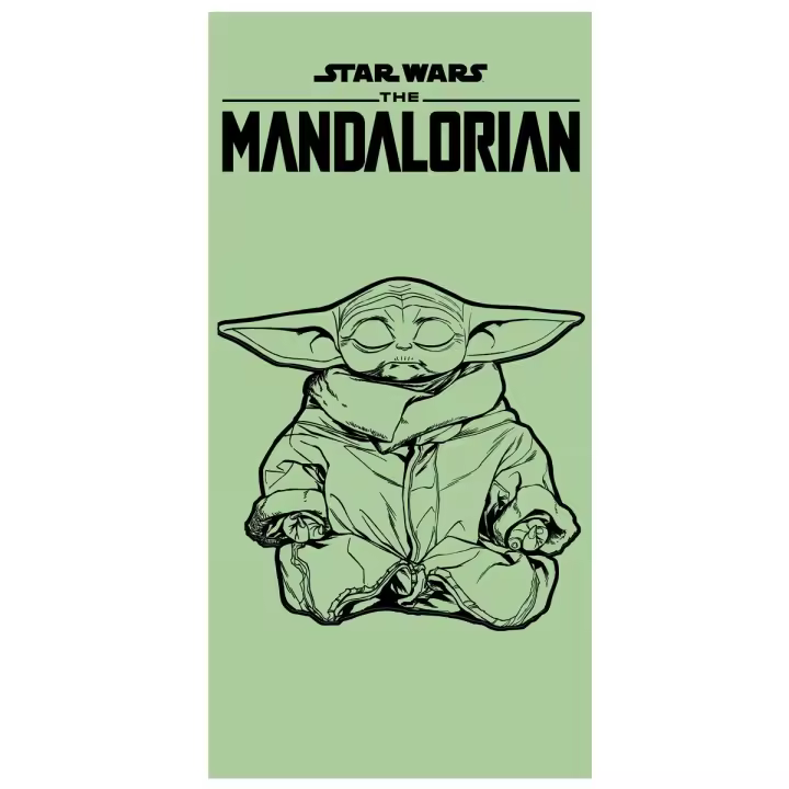 Toalha de praia de algodão Star Wars Mandalorian - 1