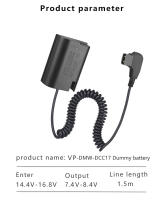 Adaptador D-TAP Cable De Resorte a Batería Falsa DMW-BLK22 Y Coupler DC Para Panasonic DC-S5 DC-S5K Lumix S5 GH6 Accesorio Digital Recargable - details 6