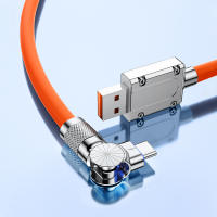 Cable De Carga Rápida USB Tipo C 100W 6A Elbowed 180° Rotativo Para Jugar Con Samsung S23 Xiaomi Huawei Cordón De Datos USB C - details 0