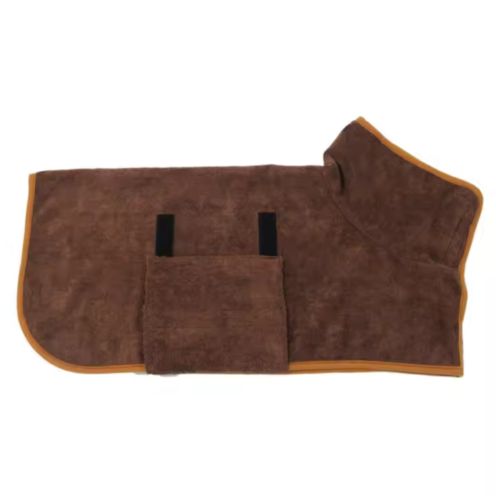 Bata De Baño Para Perros Super Absorbente Ropa De Secado Ajustable Toalla Para Pequeños Medianos Y Grandes Mascotas Accesorios Para Perros - 1