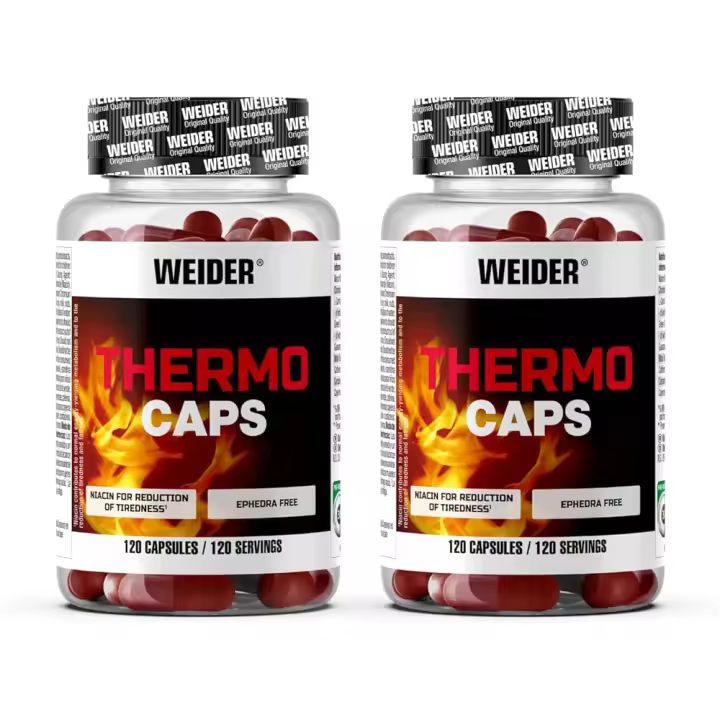 Weider Thermo Caps DUO PACK (2x120 Cápsulas) Quemagrasas Potente para Adelgazar, Acelerador metabolismo. - 1