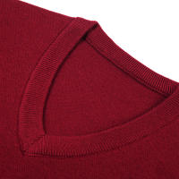 Chaleco De Suéter Para Hombre Color Sólido Moda Casual Cálido Sin Mangas Cómodo Para Primavera Y Otoño V-Neck Material De Algodón Y Lana Delgada - details 16