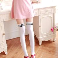 Medias Largas Hasta La Rodilla Para Mujer En Colores Negro Y Blanco Medias Pierna Media Rosa Pack De Un Par Medias Estampadas - details 9
