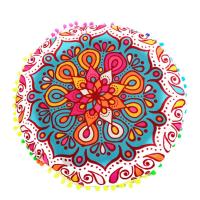 Funda De Cojín Bohemio Con Patrón Mandala Redondo 14 Estilos Decoración De Hogar Y Hotel 43x43cm Cubierta De Almohada Ecológica Tejida 100% Poliéster - details 5