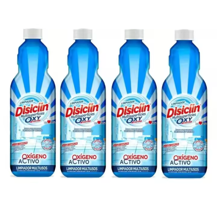 Disiclín Oxígeno Activo Limpiador Multisuperficies Concentrado 1000ml (Pack 4x1L) - Disiclin Para una Higiene Total, Perfume Intenso, pH Neutro, Con Oxigeno Activo, Sin Lejía, Perfecto Blanqueador de Juntas - 1