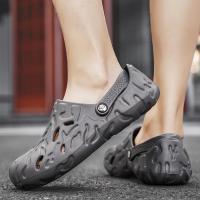 Sandalias De Verano Para Hombres Talla Grande 48/49 Zapatillas Casuales De Lujo Comodidad Hogar Suaves Clogs De EVA Color Negro Blanco Gris - details 30