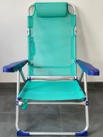 Pack de 2 Silla de Playa Plegable y Reclinable con Cojín de 5 Posiciones 57X31X62/101CM Turquesa - details 0