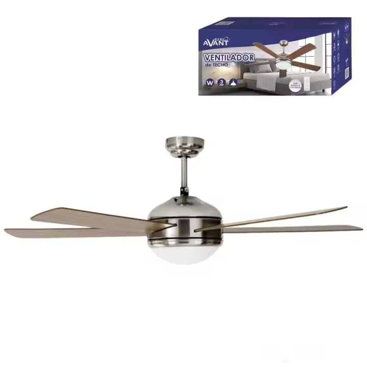 Avant Ventilador de Techo Ventilador de Techo con luz con 5 aspas  65 W 132 CM 3 VELOCIDADES CON MANDO A DISTANCIA - 1
