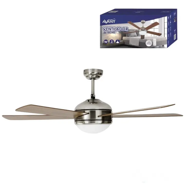 Avant Ventilador de Techo Ventilador de Techo con luz con 5 aspas  65 W 132 CM 3 VELOCIDADES CON MANDO A DISTANCIA - 1
