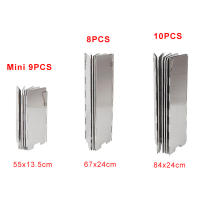 Escudo De Viento Para Estufa Al Aire Libre Plegable 8/9/10 Placas Pantalla Antigolpes Portátil Para Camping Picnic Cocina Quemador - details 1