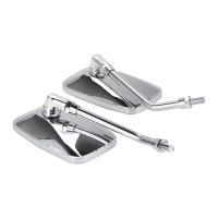 Espejos Retrovisores Rectangulares Universales De Cromo Para Motocicleta Con Tornillo De 10mm Espejos De Motorbike Para Honda Scooter E-Bike - details 7