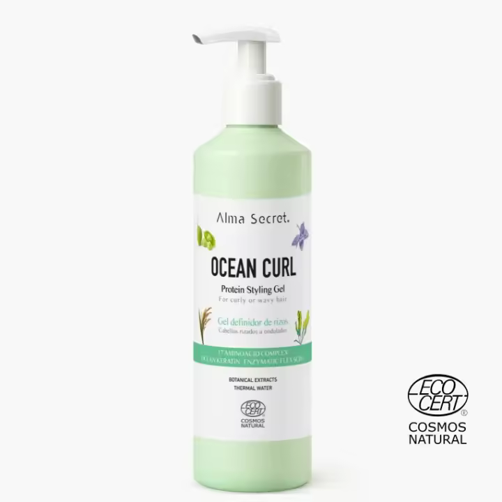 Gel Activador y Definidor de Rizos Ocean Curl 250 ml - Alma Secret - Repara, revitaliza y define los rizos u ondas aportando elasticidad, suavidad y movimiento natural, sin rigidez ni apelmazamiento. - 1