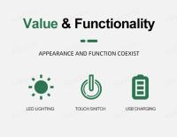 Lámpara De Escritorio LED Moderna Con Carga USB Luz Nocturna Decorativa Para Oficina Y Habitación Toque Simple Y Fácil - details 1