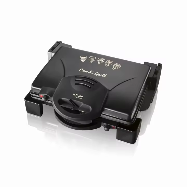 Tostador Haeger Baltimore - Grill 1.900W Antiadherente Placas Desmontables Parrilla Reversible - 1