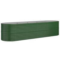 vidaXL Jardinera arriate acero recubrimiento polvo 296x80x68 cm Color Verde,  Gris,  Marrón y mas - details 1