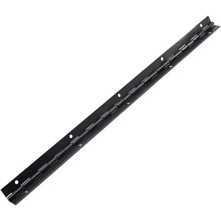 Bisagra de varilla de piano, bisagra larga de acero inoxidable 380 x 26 mm, negra, bisagra divisible/cortable, tira de soldadura, bisagra para muebles, bisagra marina fundida profesional - 1