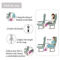 Soporte De Pie De Avión Con Correa Ajustable Hamaca Portátil Accesorios De Viaje Perfectos Para Relajarse En El Transporte - details 3