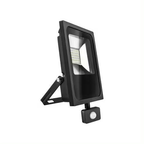 Proyector led sensor matel negro ip65 10w cálida - 1