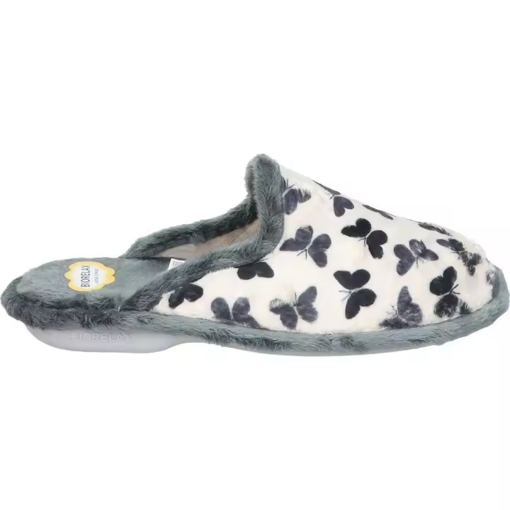 COSDAM | Zapatillas de Casa Destalonadas Cosdam para Mujer – Zapatillas de Casa Negras y Blancas con Diseño de Mariposas – Zapatilla sin cierres – Biorelax – Cómodas y Ligeras – Confort – Modelo 4514 - 1