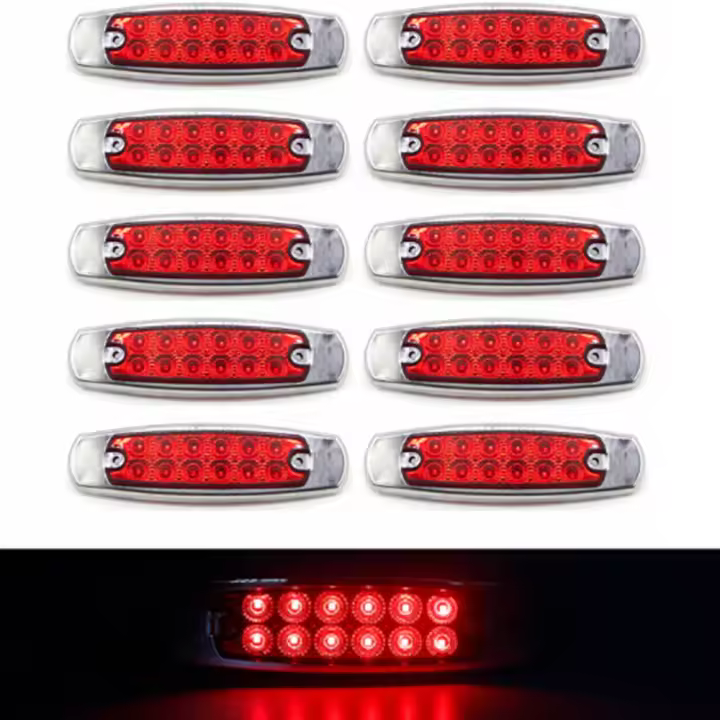 Luz De Marca Lateral LED Para Camiones Y Autobuses 10pcs 12V 24V Impermeable Para Caravanas Y Barcos Luz De Señalización Para Camiones Y Lorry - 1