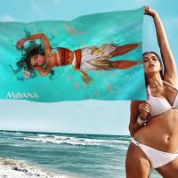 Toalla De Baño De Microfibra Moana Cartoon Para Playa Y Gimnasio Secado Rápido Accesorios De Gimnasio Decoración De Habitación Tamaño 30x60 Cm - details 1