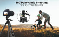 Trípode Para Teléfono 102cm Profesional Para Grabación De Vídeo Y Fotografía DSLR Compatible Con Xiaomi HUAWEI iPhone Gopro Incluye Remote Selfie Material De Aluminio - details 6
