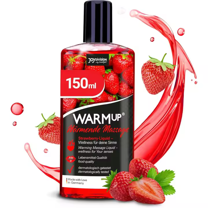 JOYDIVISION ACEITE DE MASAJE EFECTO CALOR WARM UP SABOR FRESA 150ML - 1
