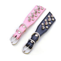 Collar De Cuero PU Para Perros Y Gatos Estilo Punk Con Punzón Y Tachuelas Collar De Ganchos Redondos Para Pequeños Animales - details 2