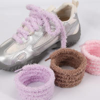 Pareja De Cordones De Peluche Redondos Para Zapatillas Deportivas Cordones Interchangeables De Felpa Suave Para Calzado - details 3