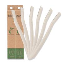 3pcs EZ Eco-friendly Desechables Afeitadoras De Cejas De Trigo Biodegradables Y Reciclables Seguras Y Higiénicas Para El Ambiente - details 2