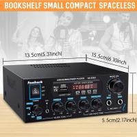 Sunbuck Mini Amplificador HiFi Audio Bluetooth, 110V Receptor Amplificador Estéreo Doméstico de 200 W de Potencia, para Uso en Estudios de Entretenimiento en Teatro, con USB, Radio FM, Control Remoto - details 3
