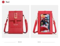 Bolso Bandolera De Cuero Sintético Moda Con Pantalla Táctil Y Pochete Exterior Para Mujer Estilo Inglés Vertical Con Slots Para Tarjetas - details 21