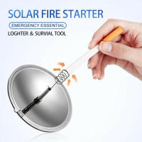 Kit De Sobrevivencia Para Camping 2Pcs Lanzador De Fuego Solar Y Aparato De Ignición De Encendedor Con Espejo Concentrador De Sol Herramienta De Emergencia Para Fumar Y Uso Exterior - details 2