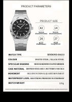 Reloj De Cuarzo De Lujo Para Hombre BINBOND Estilo Casual Grande Dial Acero Inoxidable Calendario Reloj De Pulsera Clásico Para Hombre Resistente Al Agua Manos Luminosas - details 6