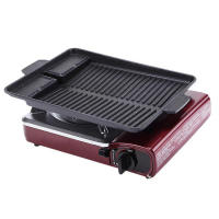 Plato De Barbacoa Saludable Cuadrado Compatible Con Gas Pecho De Cerdo Placa De Hierro Diagonal Con Ranuras Para Barbacoa Y Horno Cassette - details 1