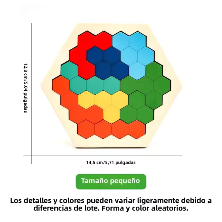 Juego De Rompecabezas De Madera Tangram Tablero Educativo Para Niños Juguete Montessori De Desarrollo Cerebral IQ Test Regalo Para Niños De 3 a 12 Años - 1