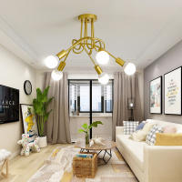 Lámpara De Araña Moderna Para Decoración Del Hogar Iluminación Sencilla Para Dormitorio Comedor Y Sala De Estar Montaje Directo - details 0