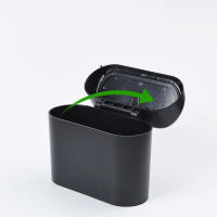 Caja De Basura Para Coche Plástica Tipo Presionada Cubo De Basura Redondo Almacenamiento De Basura Para Vehículo Tamaño 10x16x15 Cm - details 4