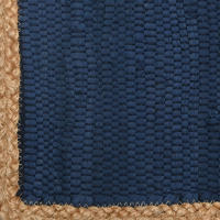 CAPRILO REGALOS & DECORACIÓN Alfombra Rectangular Azul Decorativa de Yute "Chindi-Étnica". Decoración del Hogar. Regalos Originales. Dormitorios y Salón. Textil. 80 x 50 x 1 cm - details 1