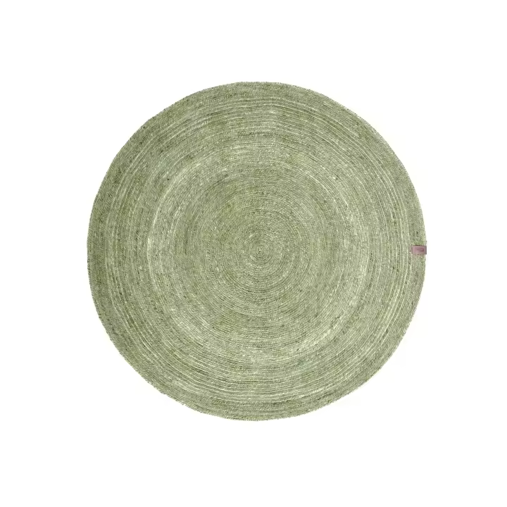 Alfombra Vintage Unicolor Verde - Parentesi Quadra: Elegante y Duradera para tu Hogar - 1