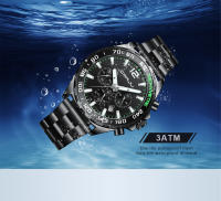 Reloj De Pulsera De Acero Inoxidable CRRJU Para Hombres Estilo Creativo Y Moda Con Dial Luminoso Y Cronógrafo Relogio Masculino - details 2