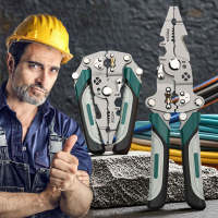 16 in 1,Industrial Grade Alicate de Corte y Pelado de cables plegable de Grado Industrial, herramienta múltiple de Maple DE ALTO Carbono duradera para Corte, crimpado y Pelado-Ideal para todo type de trabajo Eléctrico - details 3