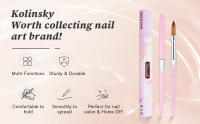 Cepillo De Uñas De Acrílico Kolinsky De Calidad Superior Con Mango De Madera Herramienta De Dibujo Y Manicura Tamaño 8-16 Para Arte De Uñas - details 8